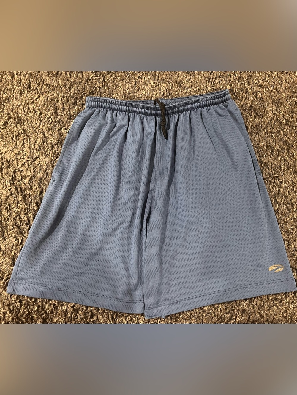 Brooks women’s large running jogging shorts blue lined